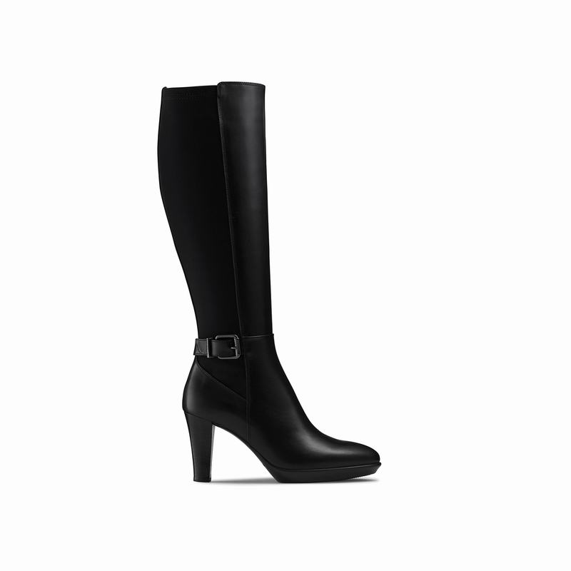 Russell & Bromley Rainbow Knee-High Boots Womens Black [OKR749CD]